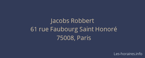 Jacobs Robbert