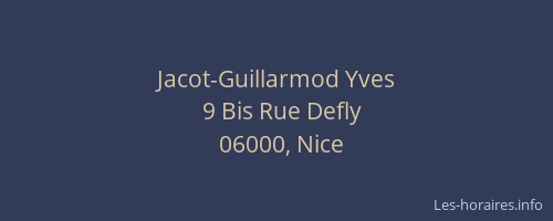 Jacot-Guillarmod Yves