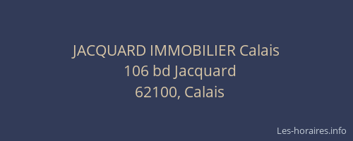 JACQUARD IMMOBILIER Calais