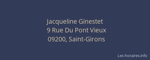 Jacqueline Ginestet