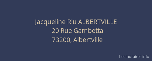 Jacqueline Riu ALBERTVILLE