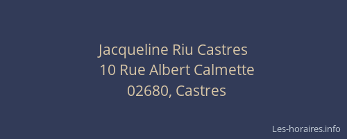 Jacqueline Riu Castres