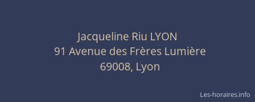 Jacqueline Riu LYON
