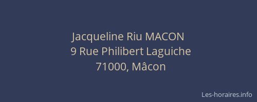 Jacqueline Riu MACON