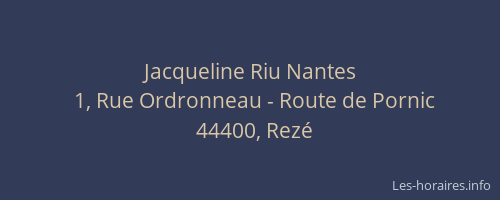 Jacqueline Riu Nantes