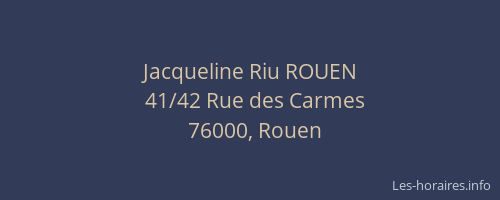 Jacqueline Riu ROUEN