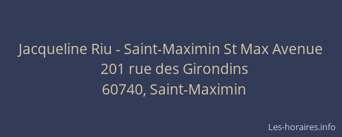 Jacqueline Riu - Saint-Maximin St Max Avenue