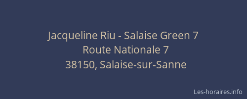 Jacqueline Riu - Salaise Green 7
