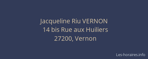 Jacqueline Riu VERNON