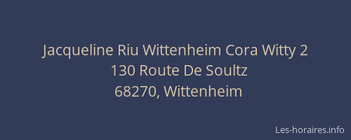 Jacqueline Riu Wittenheim Cora Witty 2