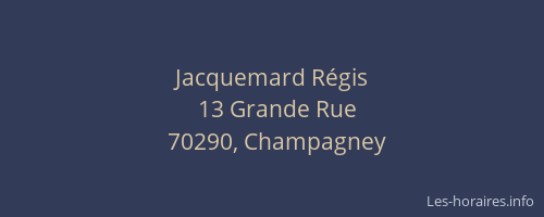 Jacquemard Régis