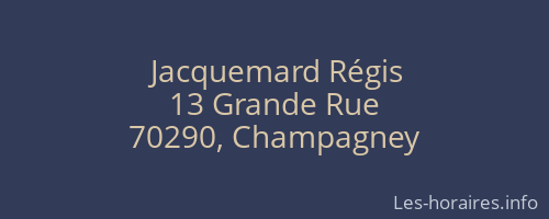Jacquemard Régis
