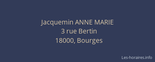 Jacquemin ANNE MARIE