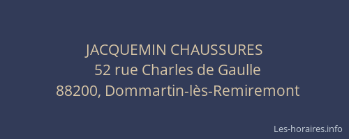 JACQUEMIN CHAUSSURES