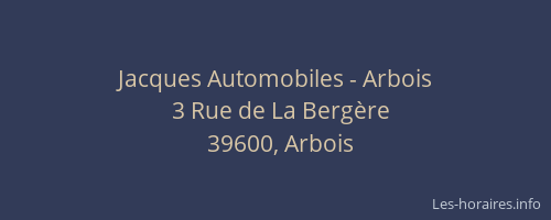 Jacques Automobiles - Arbois