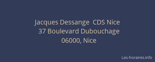 Jacques Dessange  CDS Nice