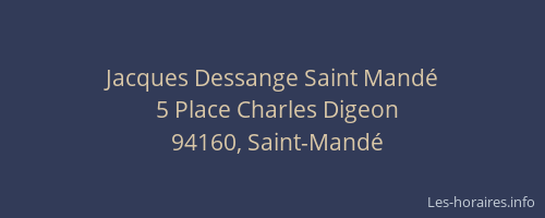 Jacques Dessange Saint Mand&eacute;