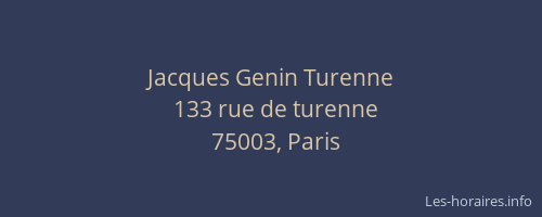 Jacques Genin Turenne