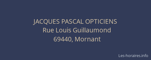 JACQUES PASCAL OPTICIENS