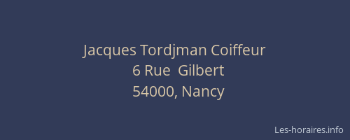 Jacques Tordjman Coiffeur