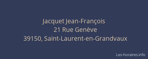 Jacquet Jean-Fran&ccedil;ois