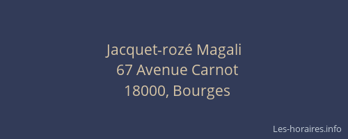 Jacquet-rozé Magali