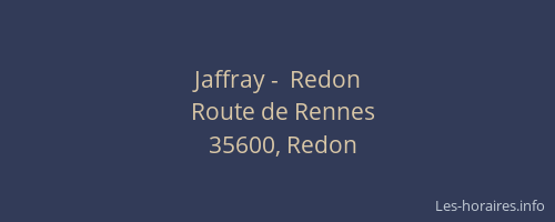 Jaffray -  Redon