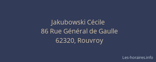 Jakubowski Cécile