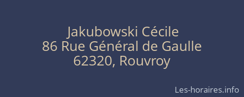 Jakubowski Cécile