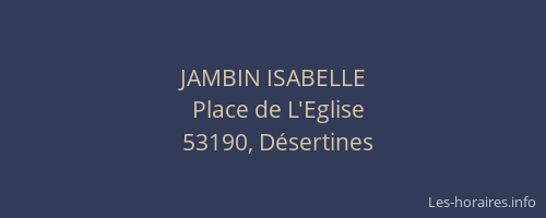JAMBIN ISABELLE
