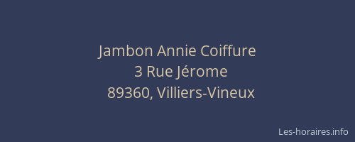 Jambon Annie Coiffure