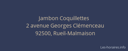 Jambon Coquillettes