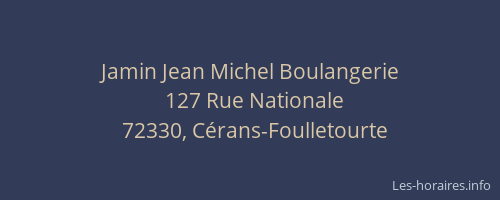 Jamin Jean Michel Boulangerie