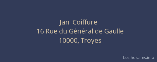Jan  Coiffure
