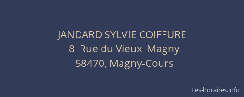 JANDARD SYLVIE COIFFURE