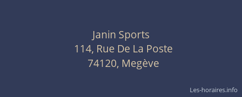 Janin Sports