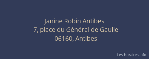 Janine Robin Antibes