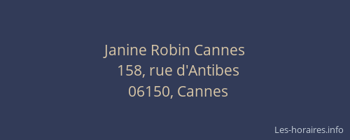 Janine Robin Cannes