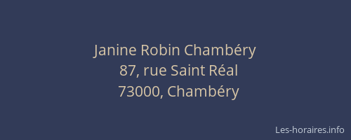 Janine Robin Chambéry