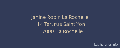 Janine Robin La Rochelle
