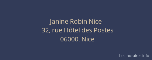 Janine Robin Nice