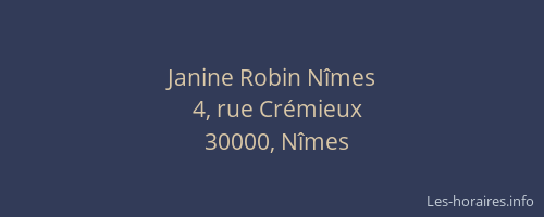 Janine Robin Nîmes