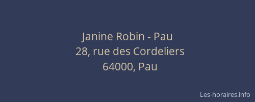 Janine Robin - Pau