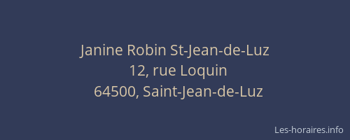 Janine Robin St-Jean-de-Luz