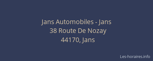 Jans Automobiles - Jans