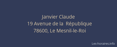 Janvier Claude