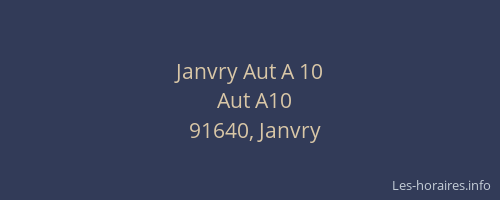 Janvry Aut A 10
