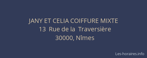 JANY ET CELIA COIFFURE MIXTE