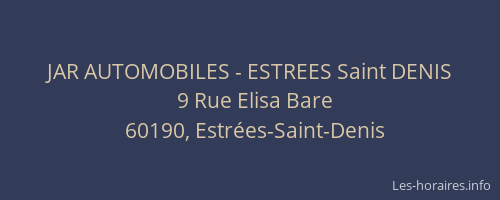 JAR AUTOMOBILES - ESTREES Saint DENIS