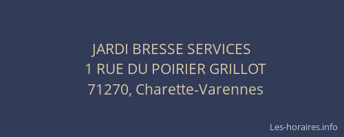 JARDI BRESSE SERVICES